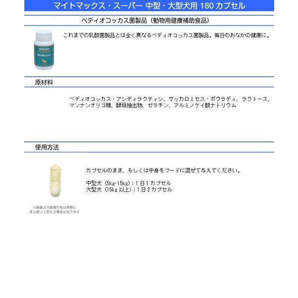 共立製薬 マイトマックス スーパー 180粒 中型犬 大型犬用 送料無料_1