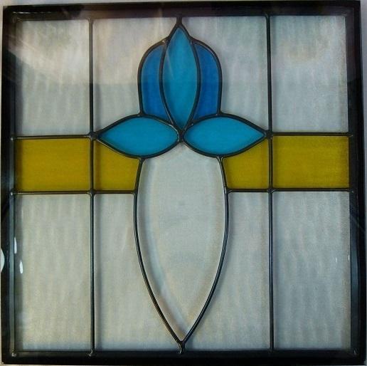 ステンドグラス ステンドガラス 飾り窓ハンドメイドデザインパネルsgsq407の通販はau Pay マーケット ポスト工房