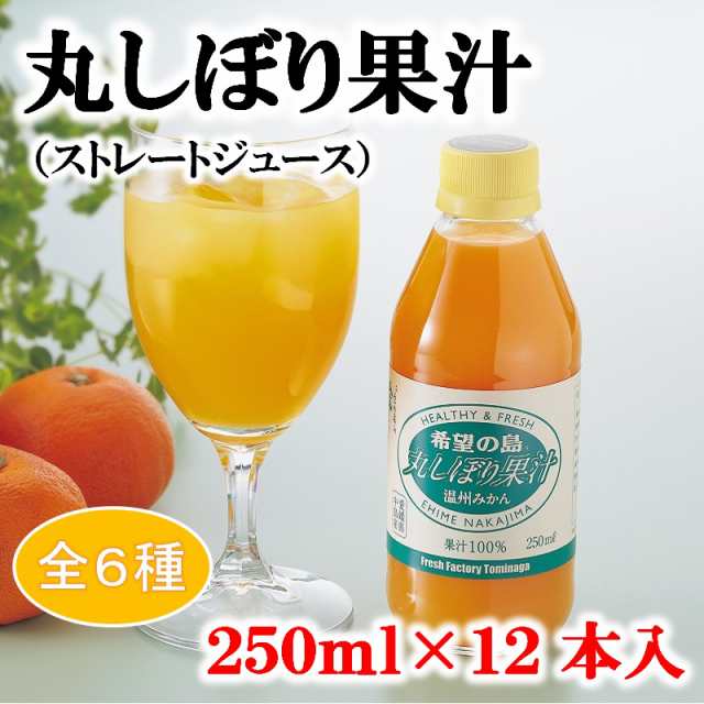 希望の島 丸しぼり果汁 250ml 12本 みかんジュース オレンジジュース