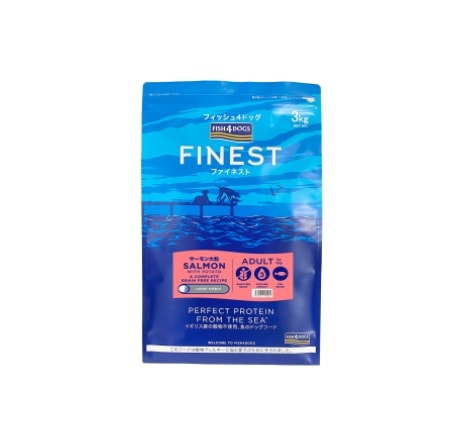 【送料無料・加盟店で利用可能ポイント１０倍進呈！！！】フィッシュ４ドック【ファイネストシリーズ】　サーモン(大粒)3kg