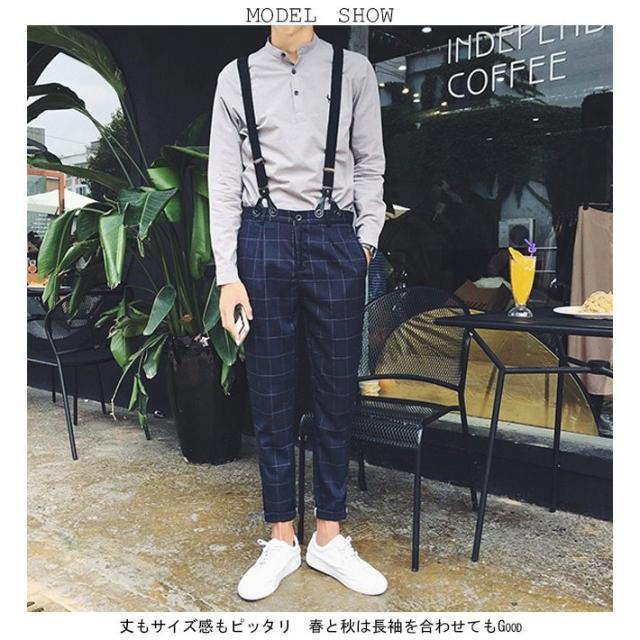 送料無料メンズ オーバーオール チェック柄 ストライプ 吊りズボン サスペンダーパンツ ボトムス 男の子 春秋 お洒落 シルエッの通販はau Pay マーケット Santoreido