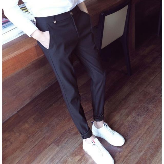 送料無料テーパードパンツ メンズ 裾ロールアップ チノパンツ ロングパンツ スキニーパンツ 九分丈パンツ アンクルパンツ 無地の通販はau Pay マーケット Santoreido