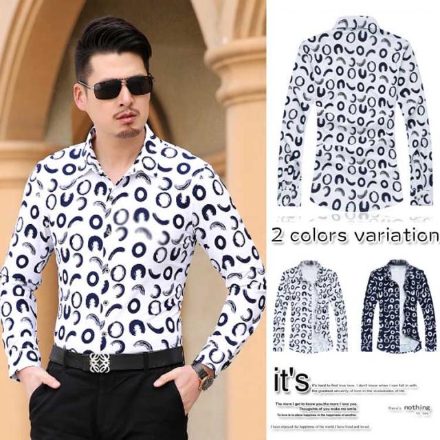 アロハシャツ メンズ カジュアルシャツ 長袖 シャツ 総柄 ワイシャツ 細身 お兄系 大きいサイズ 秋 新作 の通販はau Pay マーケット Santoreido