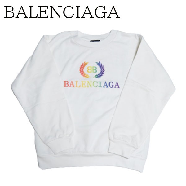 【送料無料】【新品■正規品■ギフト包装無料】BALENCIAGA バレンシアガ 大人OK！ ハッピーレインボー スウェット　キッズ レディース 女