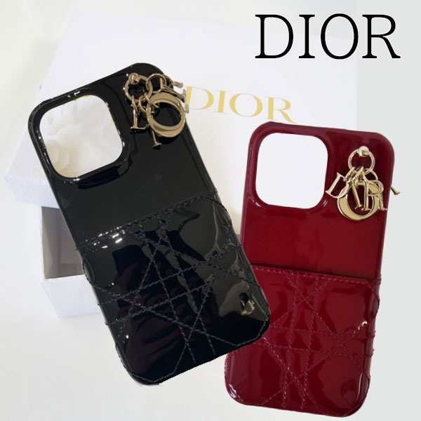 美品✨Dior iPhone13proケース カナージュ ロゴチャーム エナメル