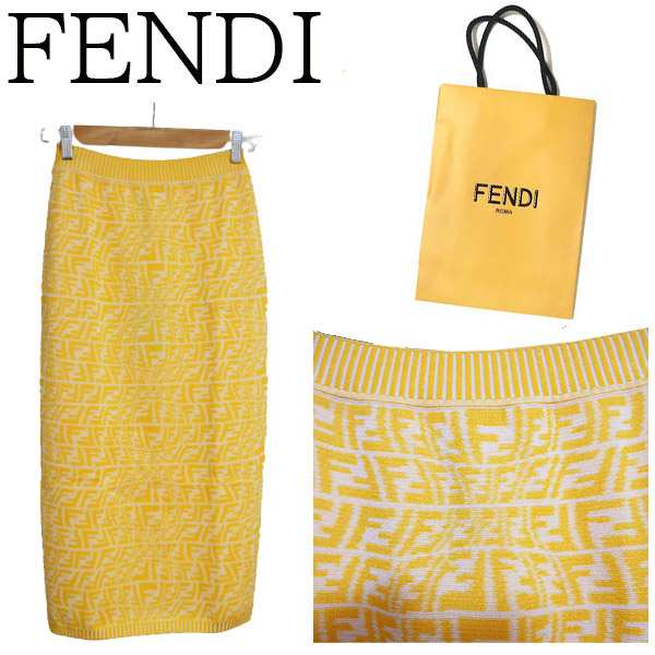 直営店ラッピング】FENDI フェンディ 大人気 FFロゴ ニットスカート