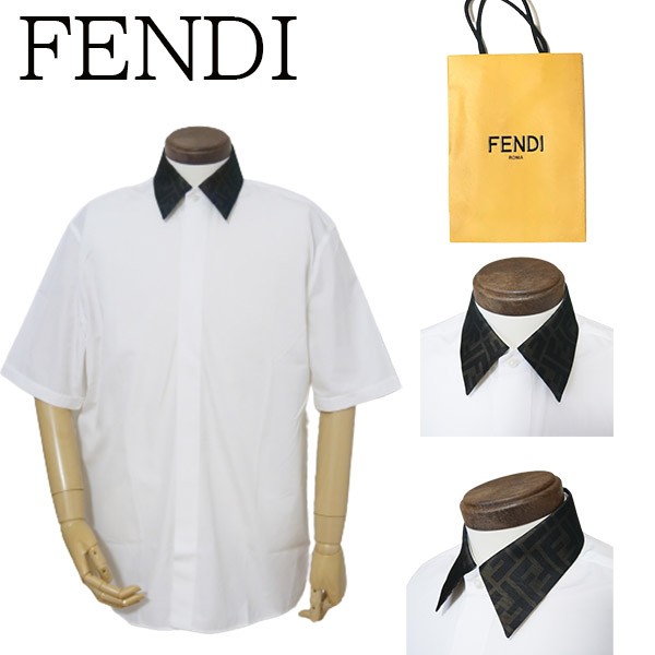 【新品■正規品■送料無料■ギフト包装無料】FENDI フェンディ 国内発 襟ロゴがおしゃれなメンズシャツ FS0795-AF03_F0QA0_65 ギフト プ