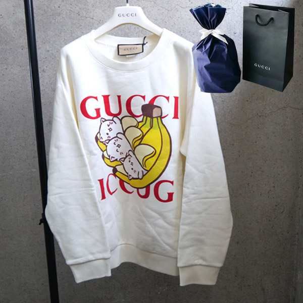 【新品■正規品■送料無料■ギフト包装無料】GUCCI◆グッチ 癒される可愛さ♪ばなにゃ　コラボトレーナー 617964XJDGM9095 レディース 入