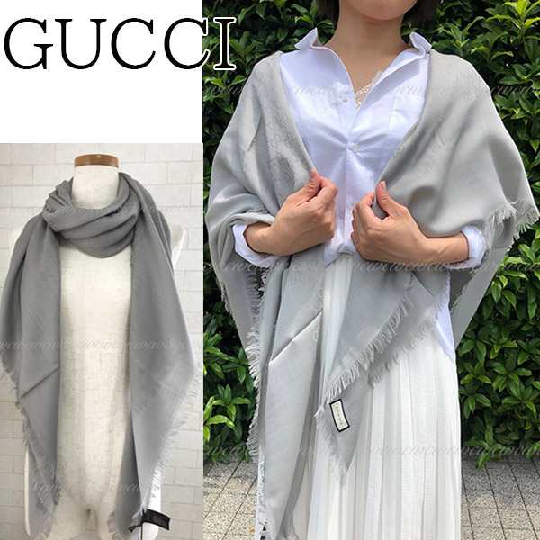 【新品 正規品 送料無料 ギフト包装無料】春夏の必需品 グッチ GUCCI 直営 羽織える男女OK!! 大判シルクストール　387563 3G646 5900 誕