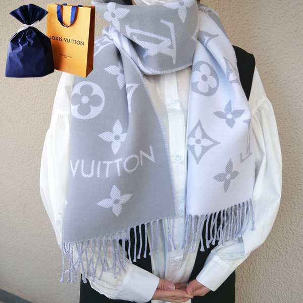 【新品■正規品■送料無料■ギフト包装無料】Louis Vuitton　ルイヴィトン モノグラム フリンジマフラー M77727 ギフト包装◇プレゼント ギフト 誕生日 記念日クリスマス プレゼント