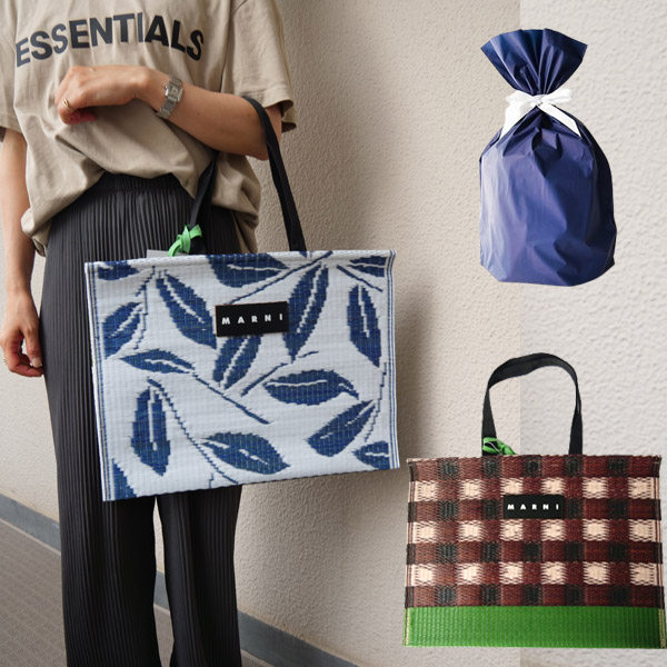 【新品■正規品■送料無料■ギフト包装無料】 MARNI マルニマルニマーケット リバーシブルで楽しめるトートバッグ　SHMH00730Q0RF081JQ850 レディース 女性 ギフト プレゼント 誕生日 お祝いクリスマス プレゼント 20,144円