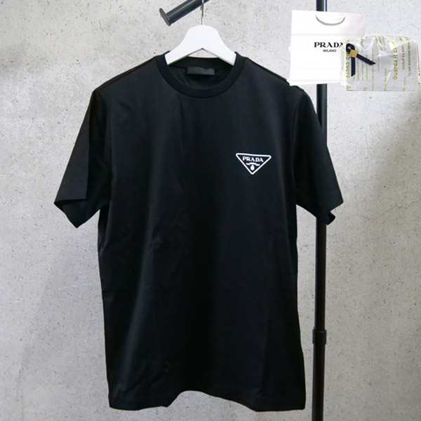 【新品■正規品■送料無料■ギフト包装無料】PRADA プラダ シンプル 半袖 Tシャツ UJN65メンズ　男性 ギフト プレゼント 誕生日 お祝いク