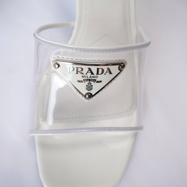 ◆1-3日でお届け!◆送込【PRADA】クリア*ロゴ*サンダル*ミュール ◇1-3日でお届け!◇送込【PRADA】クリア*ロゴ*サンダル*ミュール