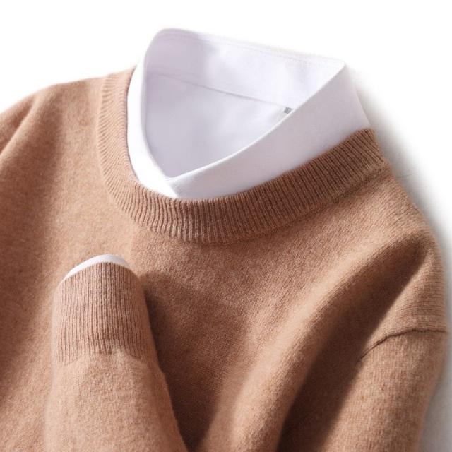 カシミヤ100％ メンズ セーター カシミヤ セーター 紳士 クルーネック メンズ カシミヤセーター カシミア