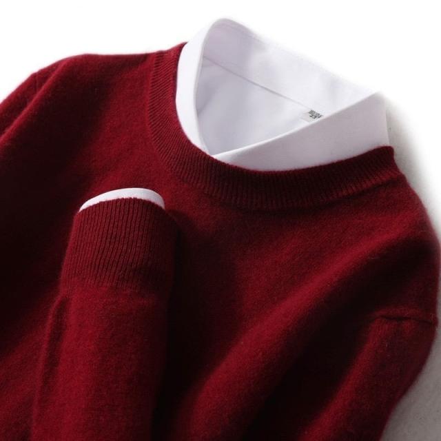 カシミヤ100％ メンズ セーター カシミヤ セーター 紳士 クルーネック メンズ カシミヤセーター カシミア