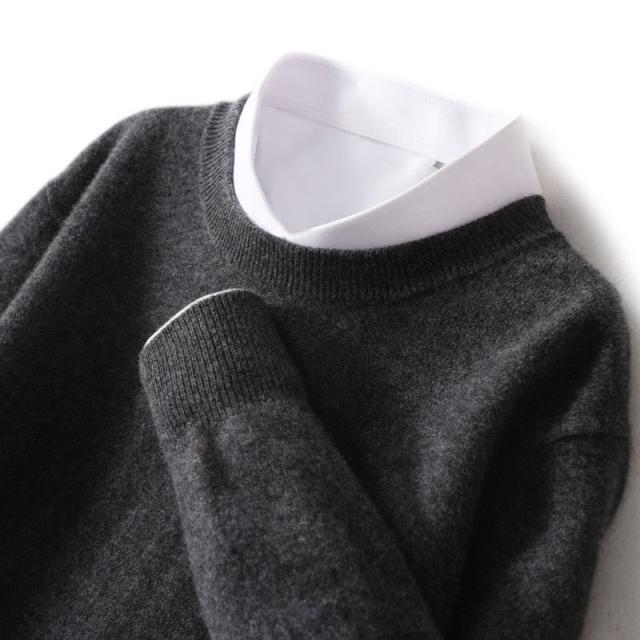 カシミヤ100％ メンズ セーター カシミヤ セーター 紳士 クルーネック メンズ カシミヤセーター カシミア