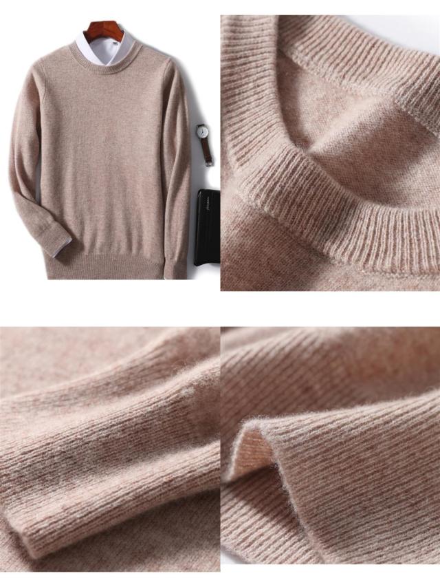 カシミヤ100％ メンズ セーター カシミヤ セーター 紳士 クルーネック メンズ カシミヤセーター カシミア