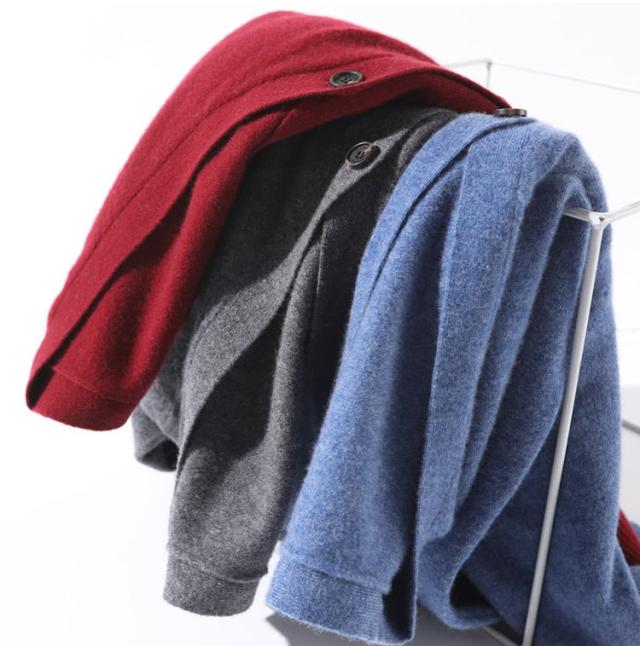 カシミヤ100％ カーディガン メンズ 保温 トップス ゆったり 体型カバー 秋 冬 カジュアル アウター クリスマス 父の日 誕生日 実用的 贈り物 ギフト プレゼント