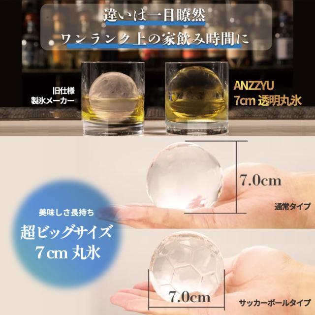アイスボールメーカー 2個取り ANZZYU 透明氷メーカー アイスメーカー 