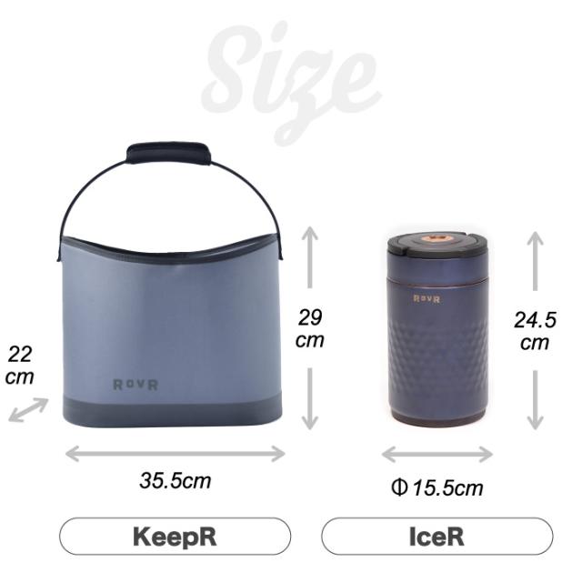 ROVR KeepR &amp; IceR Combo 仕切りバスケット アイスキーパー アイサー コンボ セット バケツ オーガナイザー 氷 保冷 ステンレス 真空 大容量 ワインクーラー 収納 クーラー ボトル 釣り アウトドア キャンプ 海 レジャー お花見 スポーツ ビーチ おしゃれ_5