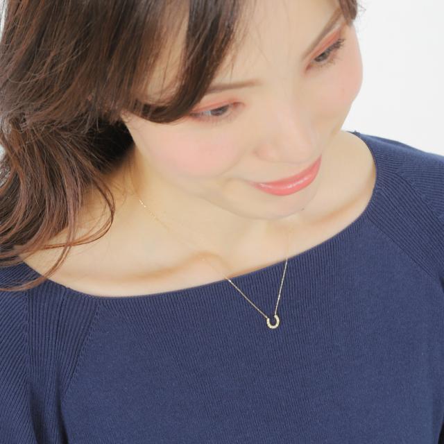 18金 ネックレス ペリドット 0.1ct ホースシュー レディース プレゼント ゴールド アクセサリー ペンダント_7