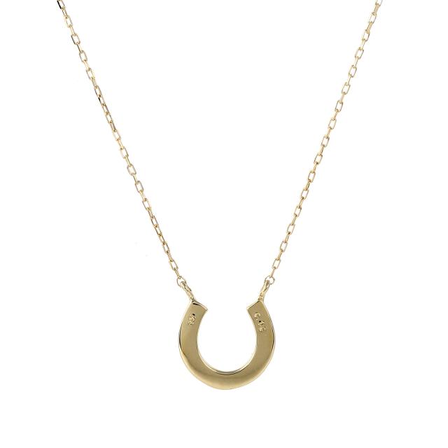 18金 ネックレス ムーンストーン 0.1ct ホースシュー レディース プレゼント ゴールド アクセサリー ペンダント_2