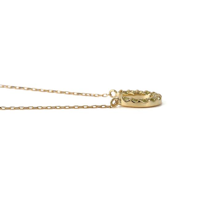 18金 ネックレス ペリドット 0.1ct ホースシュー レディース プレゼント ゴールド アクセサリー ペンダント_3