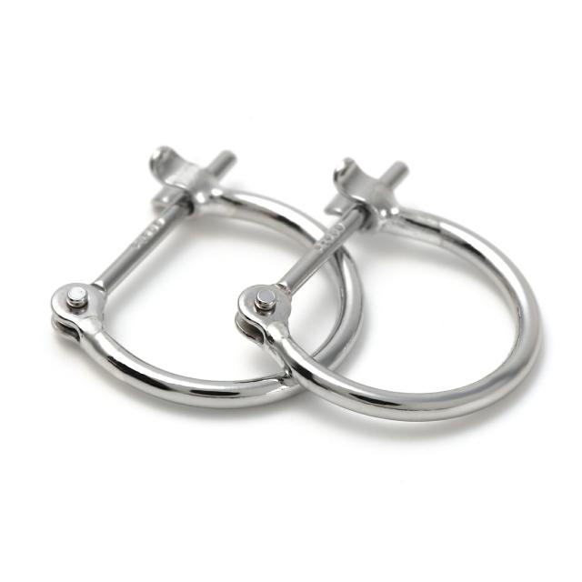 プラチナ900 フープピアス　両耳用 ピアス プラチナ フープ 1.0×10mm Pt900 両耳 メンズ レディース