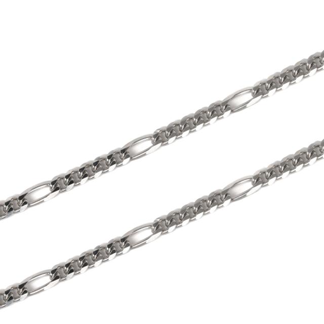 プラチナ ブレスレット フィガロ チェーン レディース メンズ アクセサリー_3