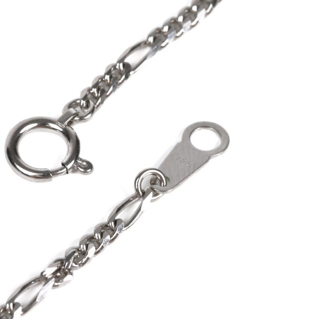 プラチナ ブレスレット フィガロ チェーン レディース メンズ アクセサリー_4
