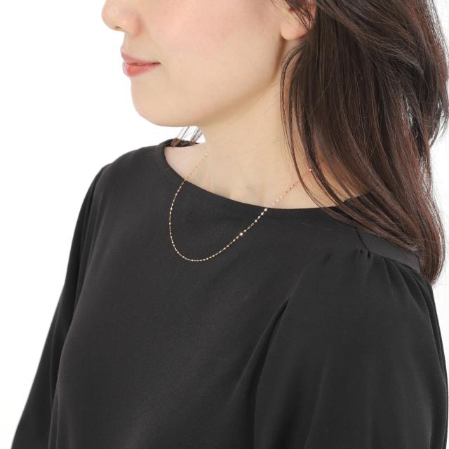 大好評シリーズの新作【K18YG】華奢 長さが選べる ペタルチェーン