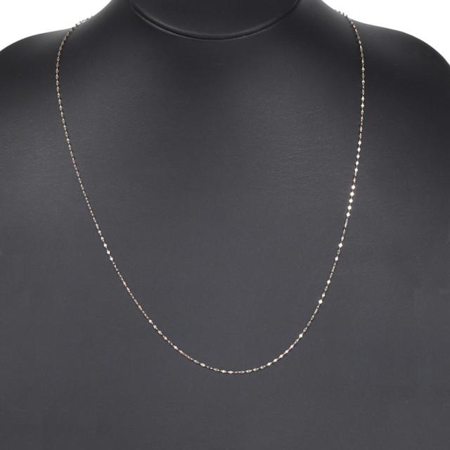 18金 ネックレス ペタル チェーン 60cm ピンクゴールド フリーアジャスター 幅1.2mm アクセサリー_2