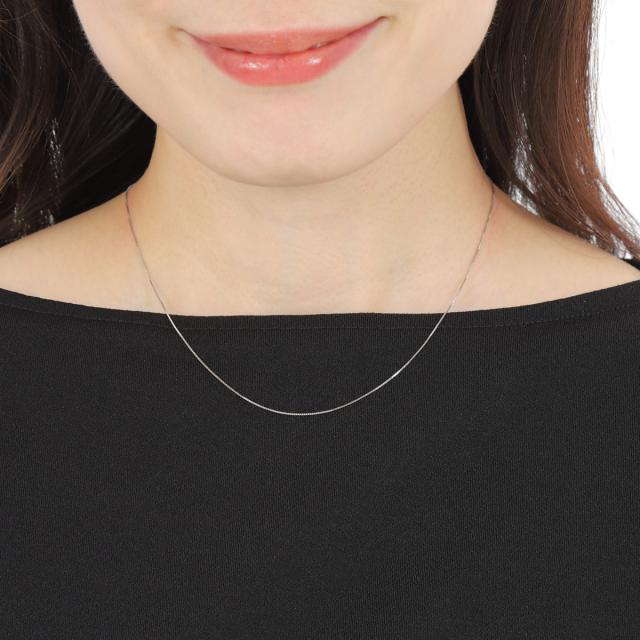 プラチナ ネックレス ベネチアン チェーン 40cm 幅0.5mm Pt850 アクセサリー_6