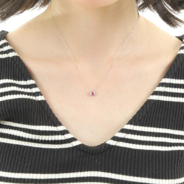 ネックレス レディース 18金 ルビー 0.2ct 一粒 馬蹄 クローバー デザイン ホースシュー k18 18k 人気 プレゼント 誕生日 女性 彼女 妻 おしゃれ きれい かわいい かっこいい ゴールド アクセサリー 首飾り ペンダント チェーン ギフト 贈り物 送料無料_7