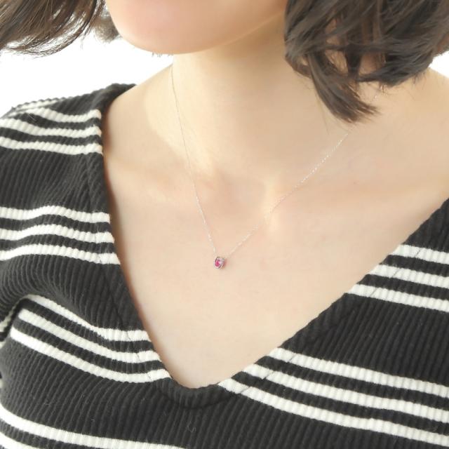 ネックレス レディース 18金 ルビー 0.2ct 一粒 馬蹄 クローバー デザイン ホースシュー k18 18k 人気 プレゼント 誕生日 女性 彼女 妻 おしゃれ きれい かわいい かっこいい ゴールド アクセサリー 首飾り ペンダント チェーン ギフト 贈り物 送料無料_8