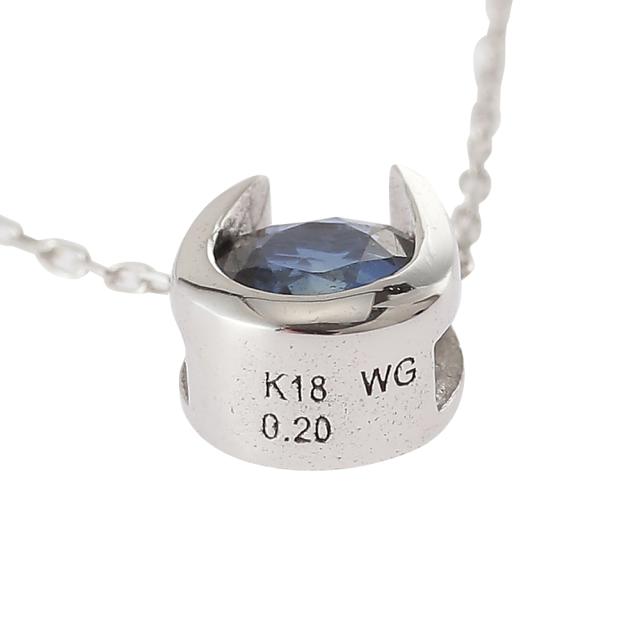 ネックレス レディース 18金 サファイア 0.2ct 一粒 馬蹄 クローバー 幸運を運ぶ デザイン ホースシュー k18 18k 人気 プレゼント 誕生日 女性 彼女 妻 おしゃれ きれい かわいい かっこいい ゴールド アクセサリー 首飾り ペンダント チェーン ギフト 贈り物 送料無料_3