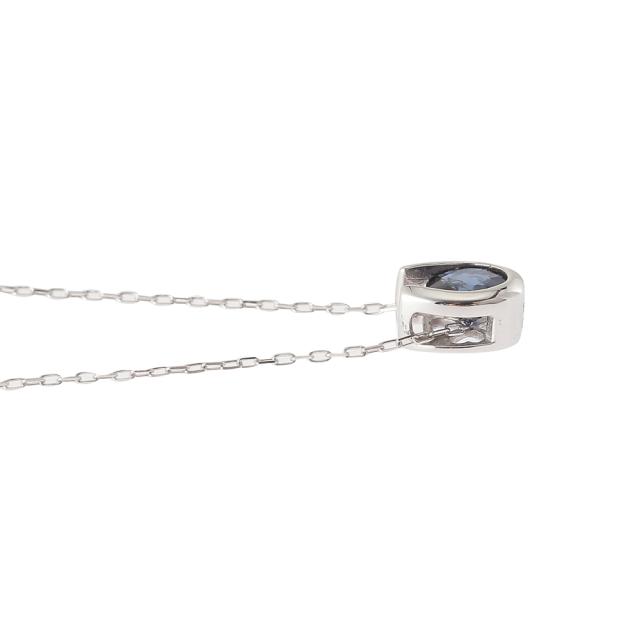 ネックレス レディース 18金 サファイア 0.2ct 一粒 馬蹄 クローバー 幸運を運ぶ デザイン ホースシュー k18 18k 人気 プレゼント 誕生日 女性 彼女 妻 おしゃれ きれい かわいい かっこいい ゴールド アクセサリー 首飾り ペンダント チェーン ギフト 贈り物 送料無料_4