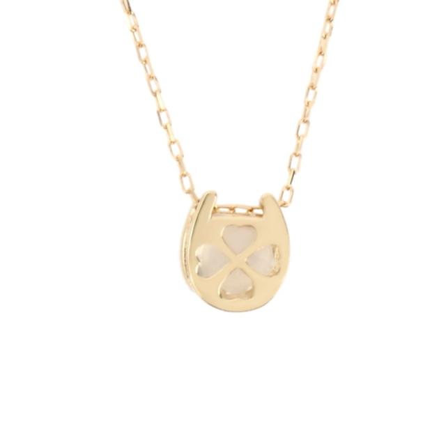ネックレス レディース 18金 ブルームーン 一粒 0.2ct 馬蹄 クローバー デザイン ホースシュー k18 18k 人気 プレゼント 誕生日 女性 彼女 妻 おしゃれ きれい かわいい かっこいい ゴールド アクセサリー 首飾り ペンダント チェーン ギフト 贈り物 送料無料_1