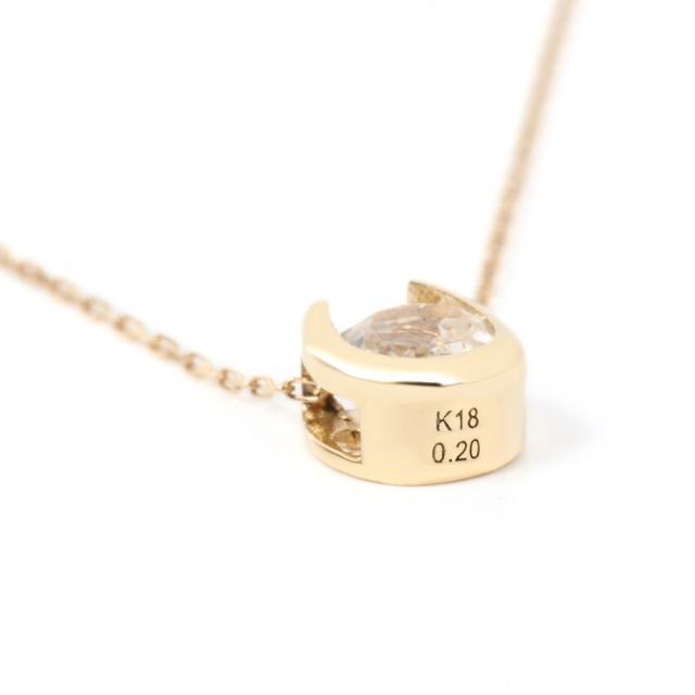 ネックレス レディース 18金 ブルームーン 一粒 0.2ct 馬蹄 クローバー デザイン ホースシュー k18 18k 人気 プレゼント 誕生日 女性 彼女 妻 おしゃれ きれい かわいい かっこいい ゴールド アクセサリー 首飾り ペンダント チェーン ギフト 贈り物 送料無料_2