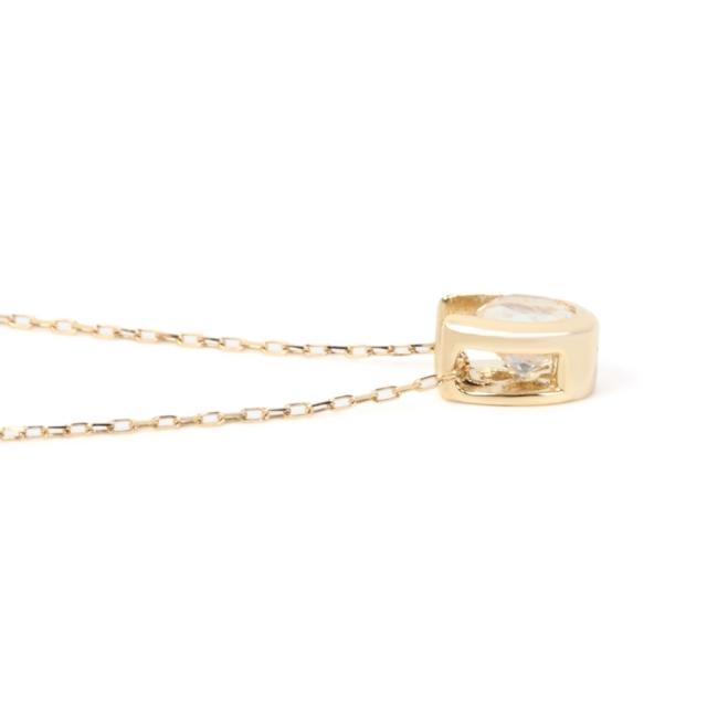 ネックレス レディース 18金 ブルームーン 一粒 0.2ct 馬蹄 クローバー デザイン ホースシュー k18 18k 人気 プレゼント 誕生日 女性 彼女 妻 おしゃれ きれい かわいい かっこいい ゴールド アクセサリー 首飾り ペンダント チェーン ギフト 贈り物 送料無料_3
