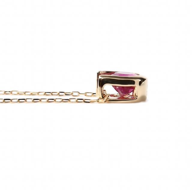ネックレス レディース 18金 ルビー 0.2ct 一粒 馬蹄 クローバー デザイン ホースシュー k18 18k 人気 プレゼント 誕生日 女性 彼女 妻 おしゃれ きれい かわいい かっこいい ゴールド アクセサリー 首飾り ペンダント チェーン ギフト 贈り物 送料無料_3