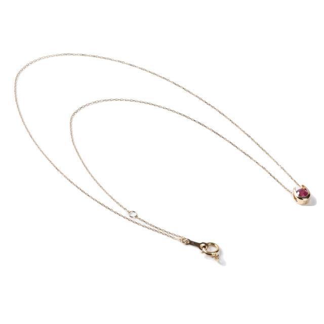 ネックレス レディース 18金 ルビー 0.2ct 一粒 馬蹄 クローバー デザイン ホースシュー k18 18k 人気 プレゼント 誕生日 女性 彼女 妻 おしゃれ きれい かわいい かっこいい ゴールド アクセサリー 首飾り ペンダント チェーン ギフト 贈り物 送料無料_4