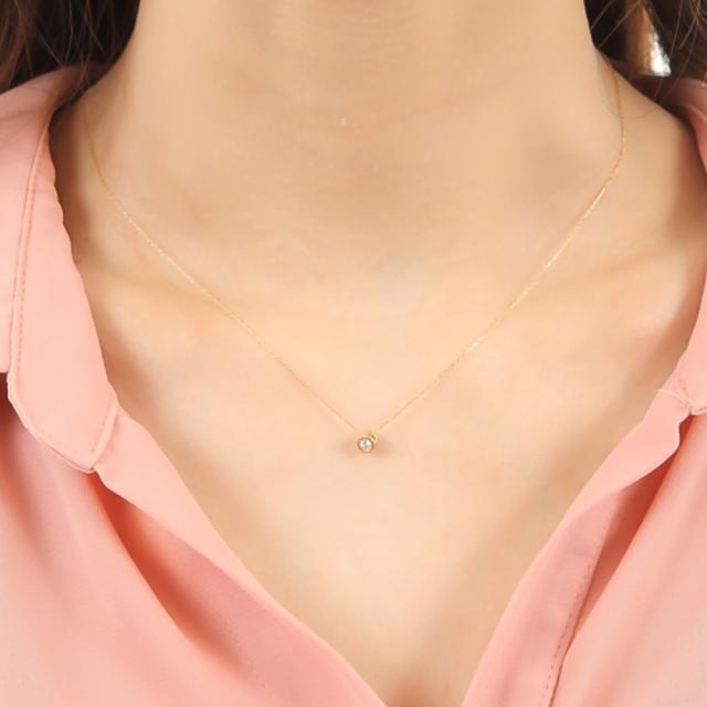 18金 ネックレス ダイヤモンド サファイア リバーシブル ゴールド レディース アクセサリー 首飾り ペンダント_5