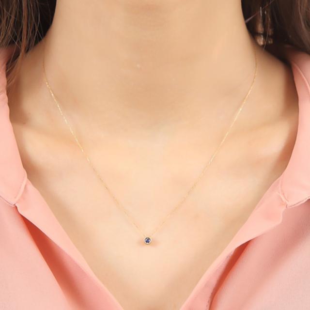 18金 ネックレス ダイヤモンド サファイア リバーシブル ゴールド レディース アクセサリー 首飾り ペンダント_6