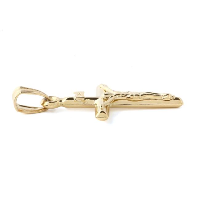 K18 18金 クロス 十字架 キリスト ペンダントトップ ゴールド (小) 24.0mm × 15.3mm 新品 送料無料 メンズ レディース プレゼント ギフト 贈り物 誕生日 人気 おしゃれ かわいい かっこいい アクセサリー 首飾り ネックレス ヘッド チャーム_2