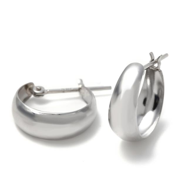 フープピアス プラチナ 月甲 5×13mm Pt900 両耳 レディース メンズ