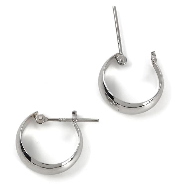 ★お値下げ★未使用★プラチナ★10×13mm★月甲フープピアス★日本製 プラチナ 月甲フープ ワンタッチピアス（ピアス） | COCOSHNIK