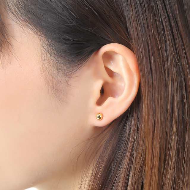 スターダストK18 18金 18k ピアス　丸玉　⑧ ②