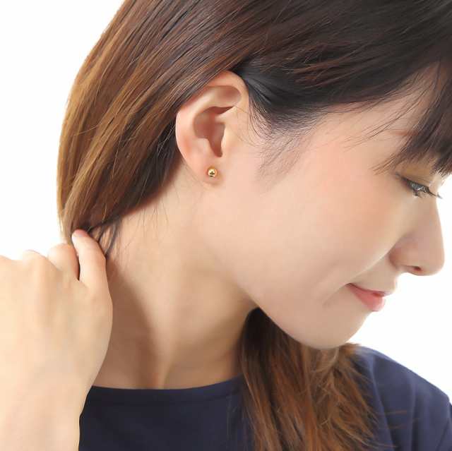 １８Ｋ 丸玉ピアス