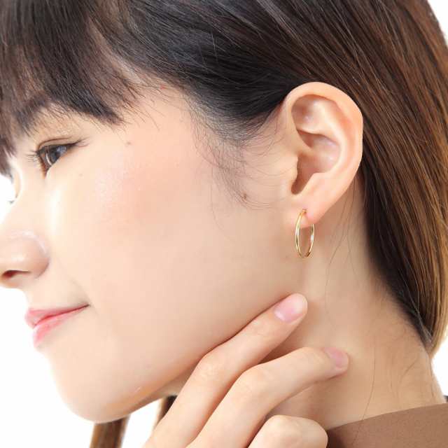 18金 K18 フープ ピアス 1.5 × 20mm ゴールド シンプル 定番 メンズ レディース 両耳 2個 18k 人気 おしゃれ かっこいい  アクセサリー の通販はau PAY マーケット - ハッピーグッツショップ | au PAY マーケット－通販サイト